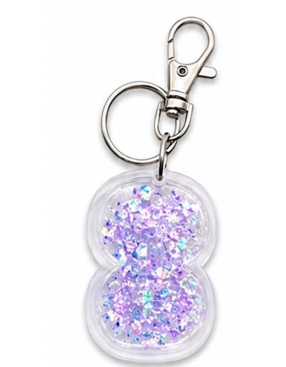 Lavender Holographic Sparkle Keychain