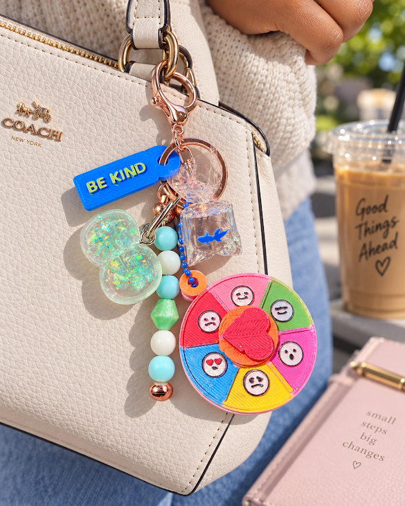 Be Kind Mood Wheel Keychain