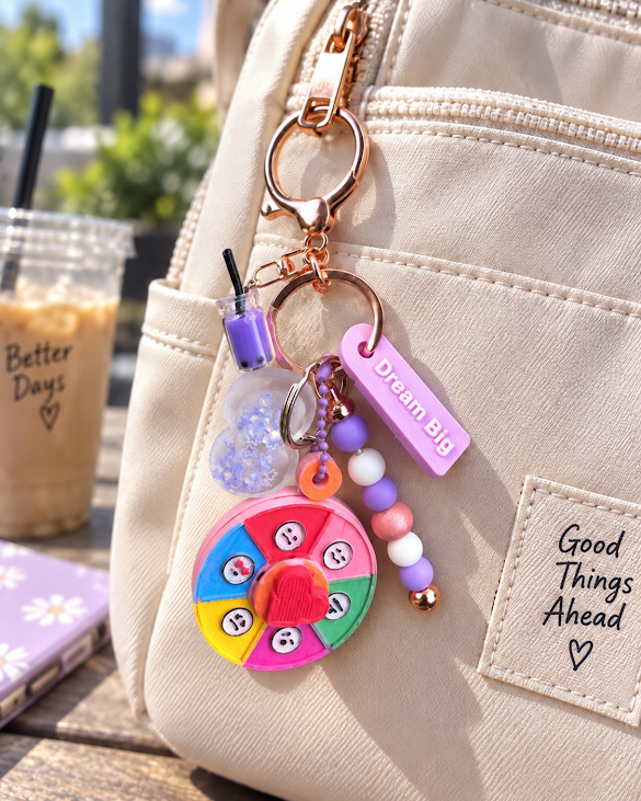 Dream Big Mood Wheel Keychain