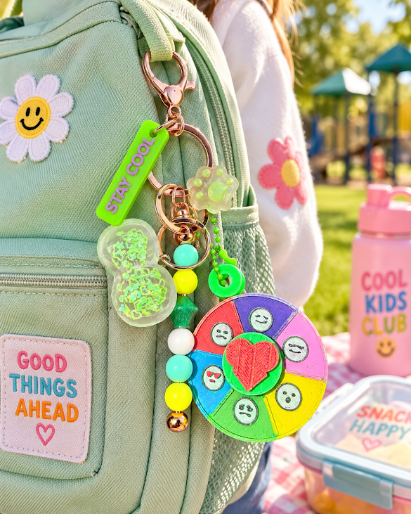 Stay Cool Mood Wheel Keychain